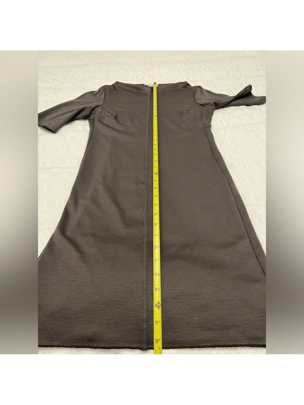 MARELLA Boat Neck Dress Jersey Wool Blend Classic Neutral Elegant Minimalist - Picture 15 of 17